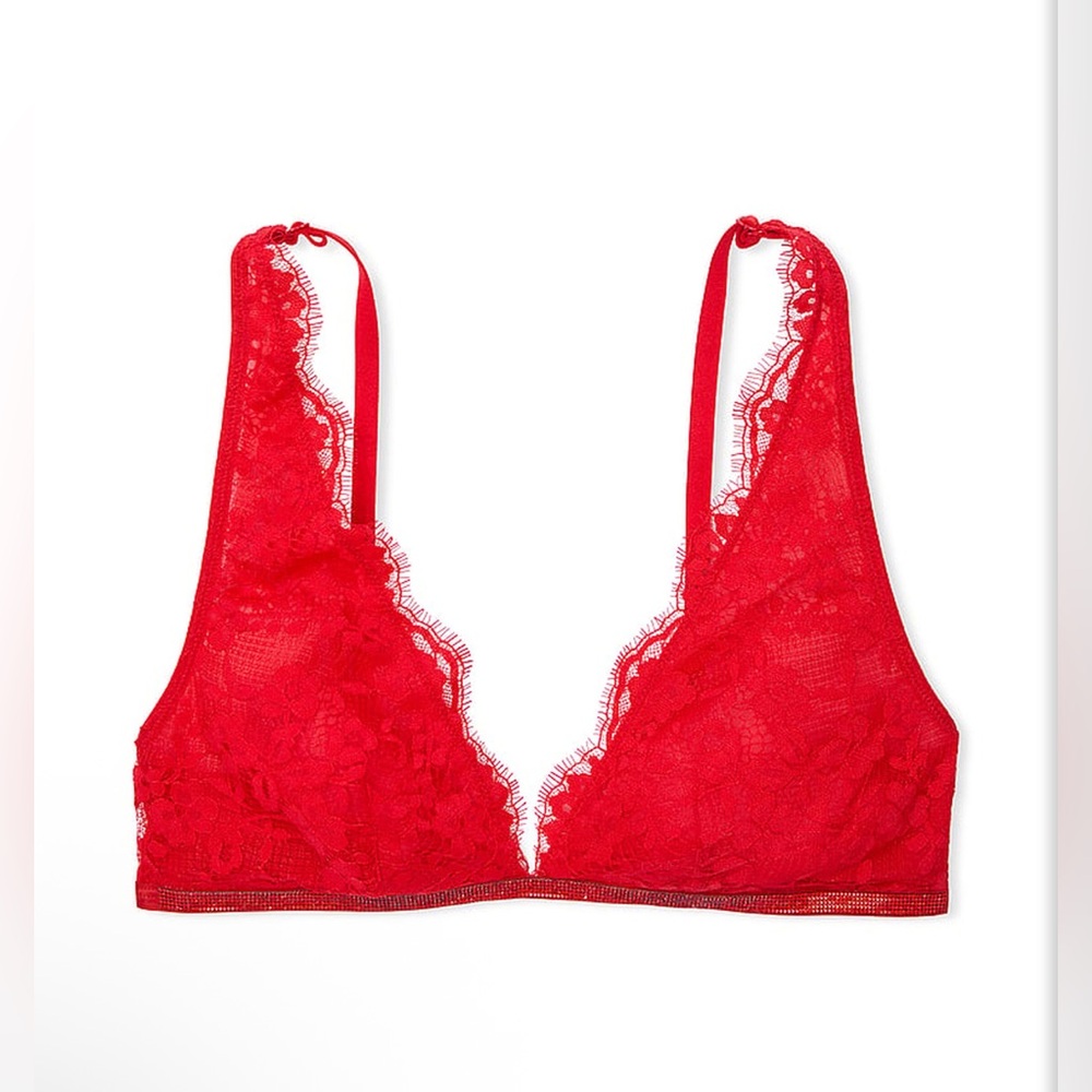 Victorias Secret DREAM ANGELS Twinkle Lace Triangle Bra M NWT